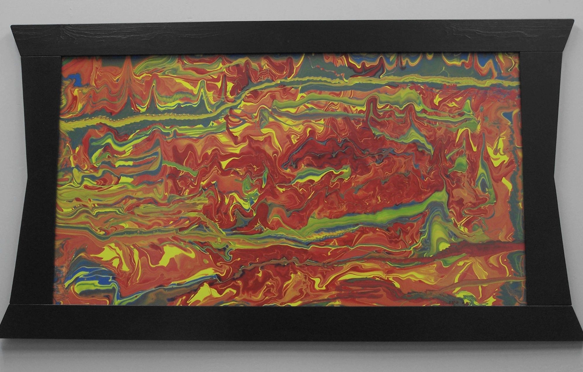 "Magmatic Duel"painting by Sylvain St-Pierre