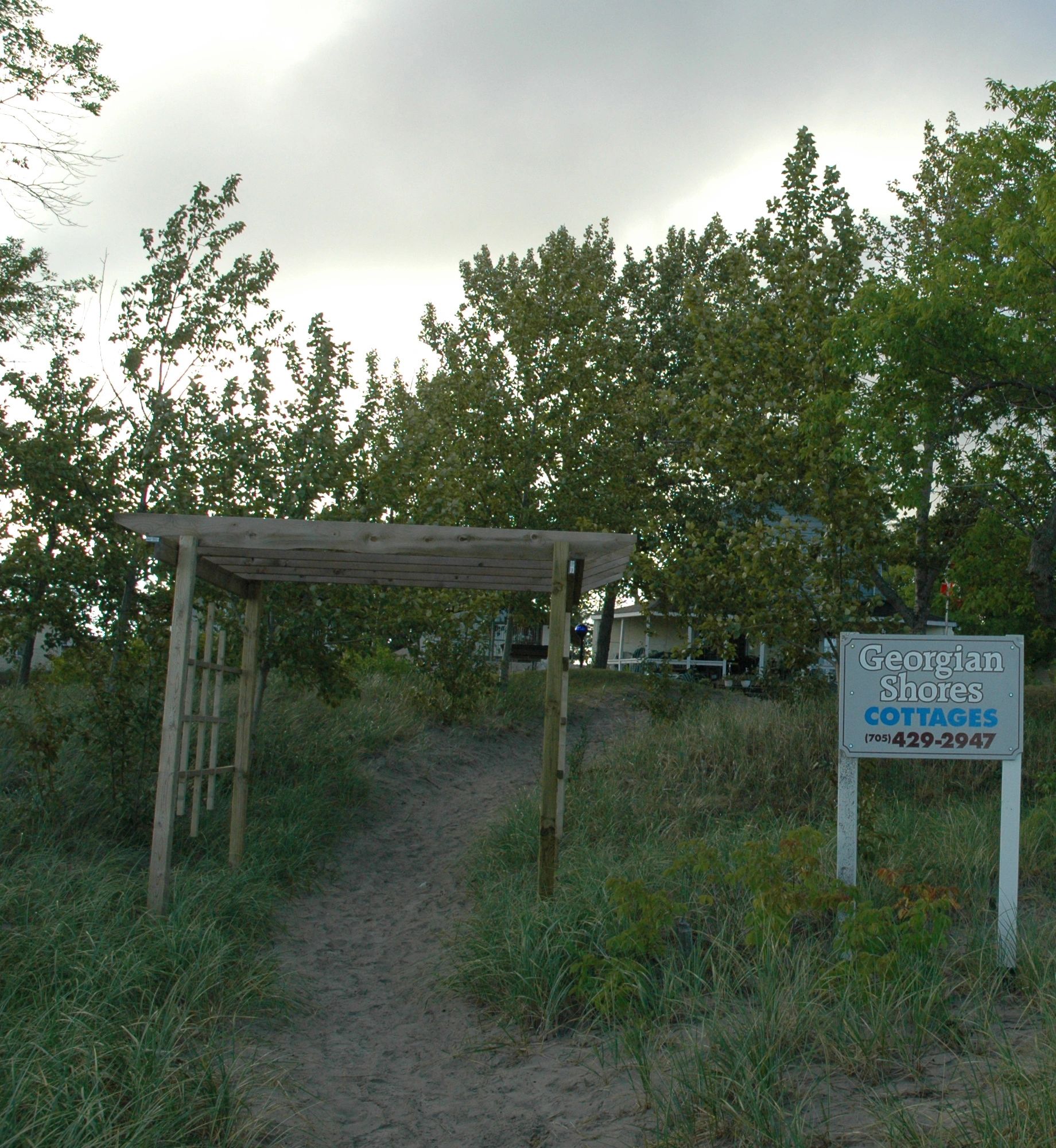Beach Front Entrance to Cottages