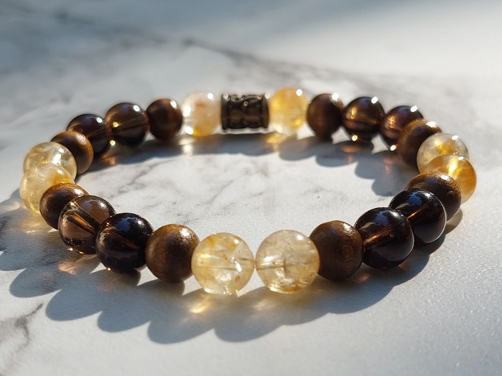 Citrine and Smoky Quartz