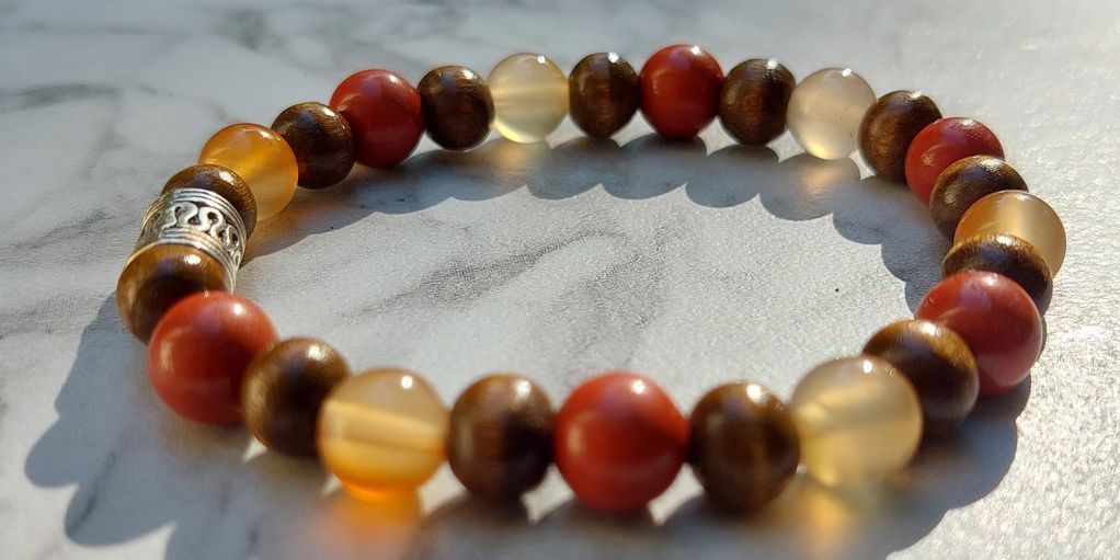 Red Jasper and Orange Carnelian