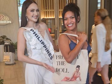 athisa manalo with official protect the doll eco bag