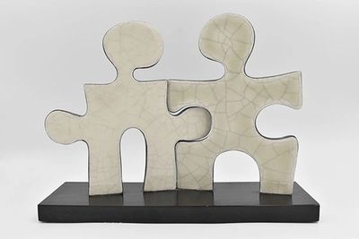 Puzzle People Table Top Sculpture by Celeste Welch
