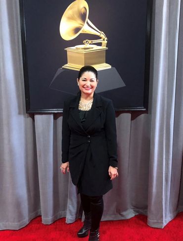 Peggy on the Red Carpet at the Grammy Awards in 2020
Los Angeles, California