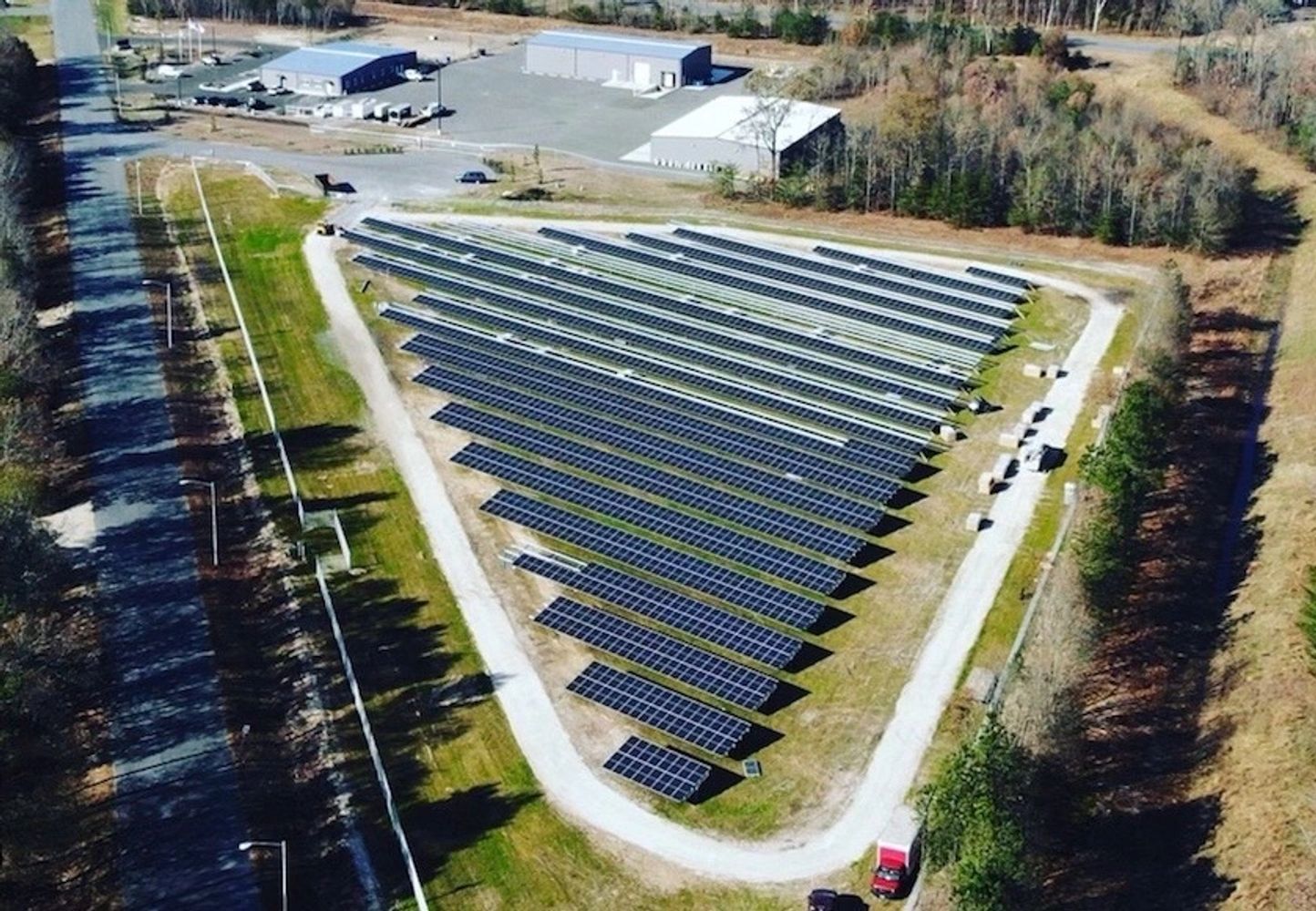 The site at Federalsburg, MD, engineered by Solar Lane LLC.