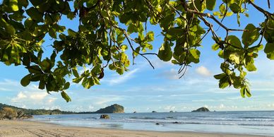 Jungle, island, and ocean view at Manuel Antonio Beach during 200hr yoga teacher training Costa Rica