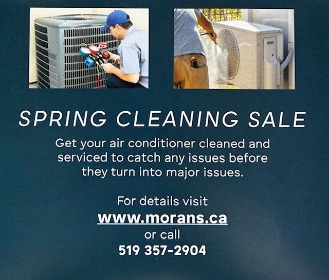 Spring cleaning sale for air conditioner maintenance and service.
