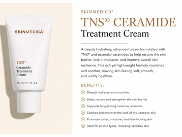 SkinMedica TNS Ceramide Treatment Cream deeply hydrates and nourishes skin.