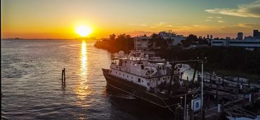 Sunset on R/V Walton Smith