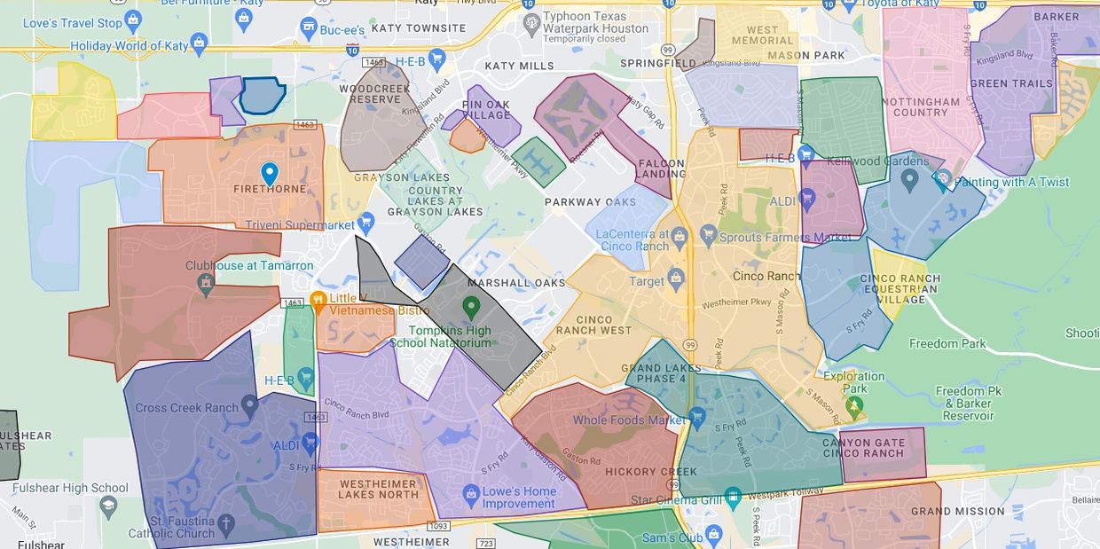 Katy Neighborhood Map