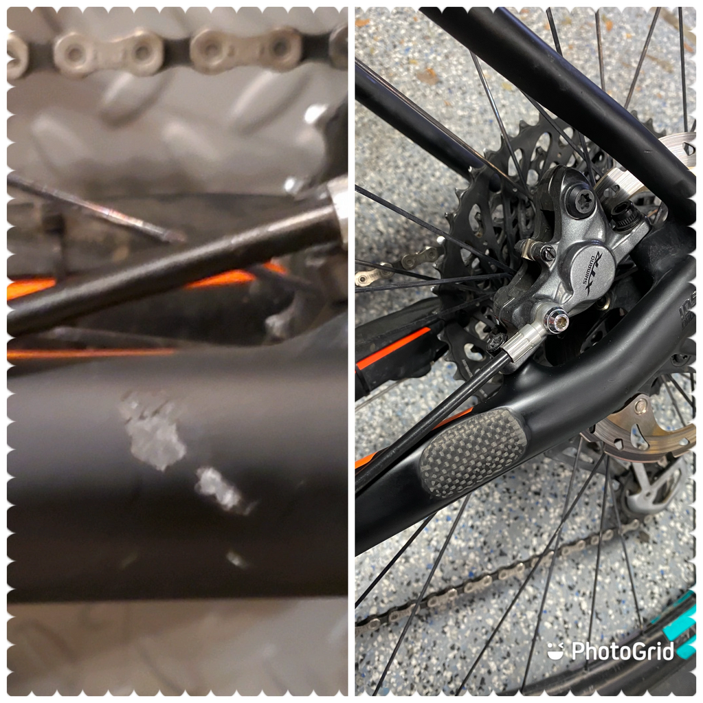 Scott chain stay repair with no paint