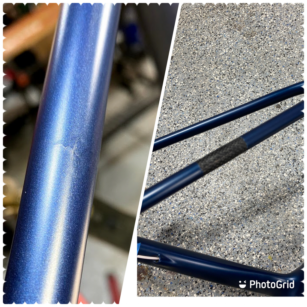Specialized seat stay repair with no paint