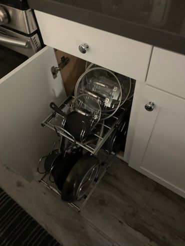 Cabinetry organizer installation