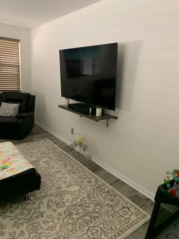 Wall mount television installation