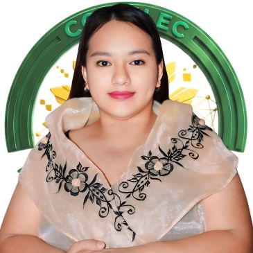Portrait of a woman in traditional Filipino attire.