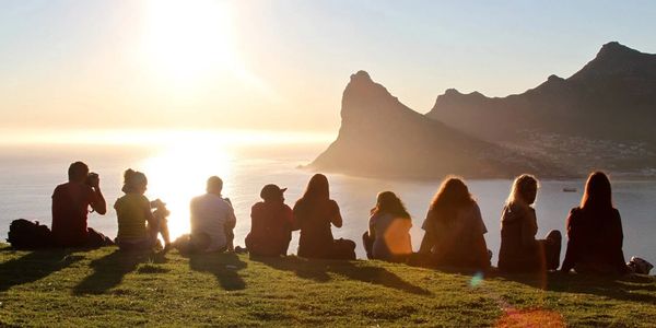 a group enjoying their vacation