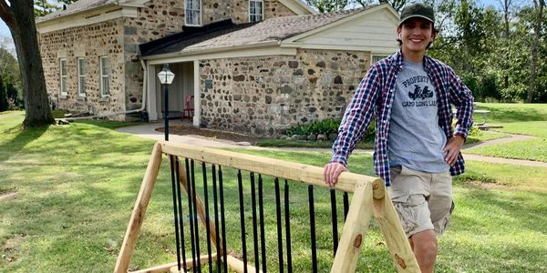 Matthew and one of his bike racks