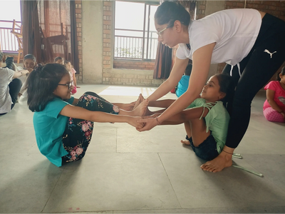 Practicing Yog with Priyanka Ahuja