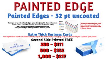 32 pt PAINTED EDGE BUSINESS CARDS COLLEGE PARK