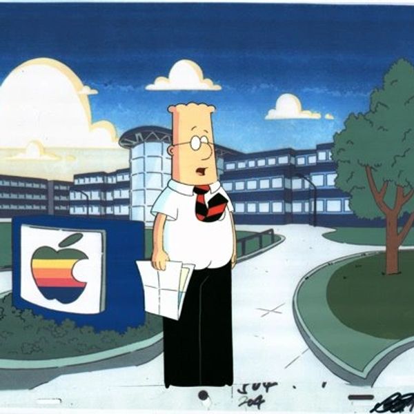 Dilbert at Apple headquarters