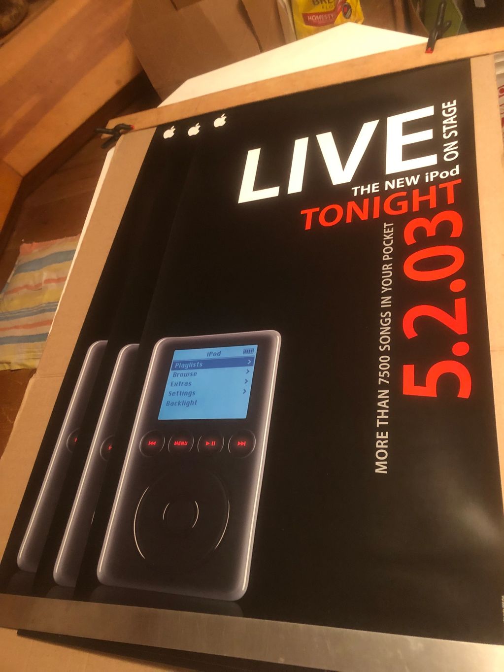 3rd gen iPod launch "Live On Stage" poster