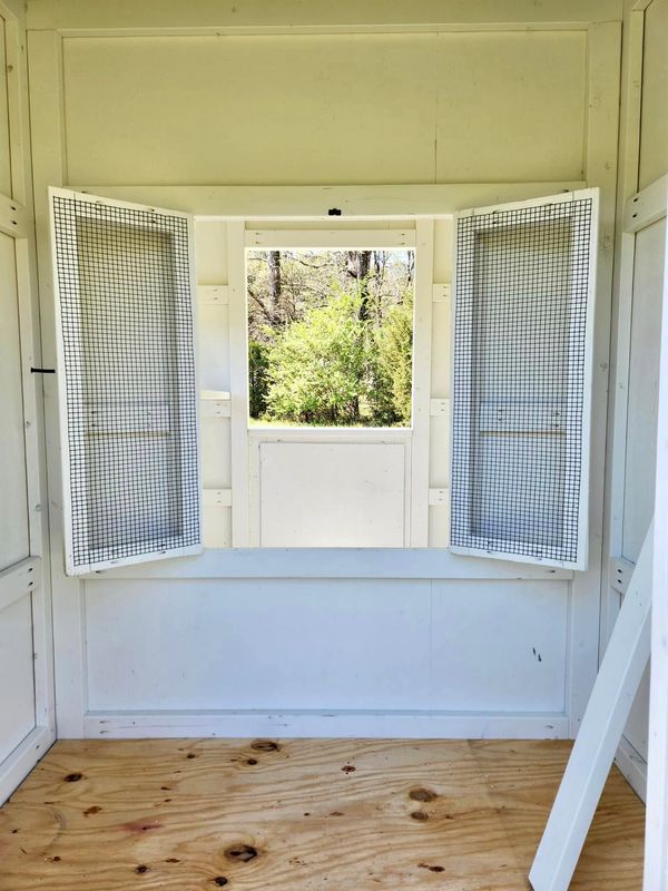Chicken coop shed storage divider wall