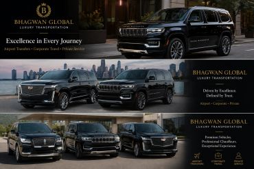 Luxury black SUVs for premium transportation by Bhagwan Global.