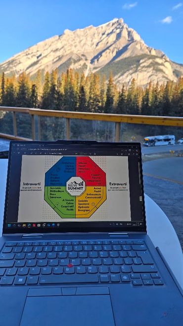 Profil NOVA New Summit sur PC, travail à distance montagne Banff.