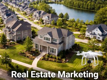 Drone photography of a suburban neighborhood outside of Houston, TX.