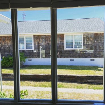 Clean Windows offering a clear view outside.