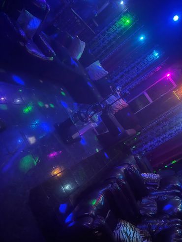 Our VIP Lounging, comfortable private area for up to twenty (20) people. (Recommended for couples.)