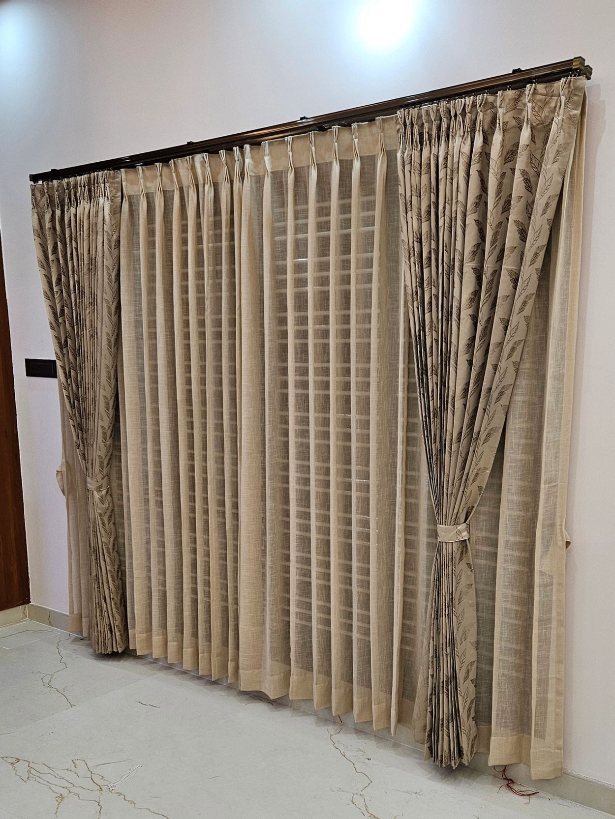 Pleated curtains