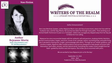 Author Rejeanne Morin, bio, Writers Realm Literary Festival, book TURN ON THE LIGHT