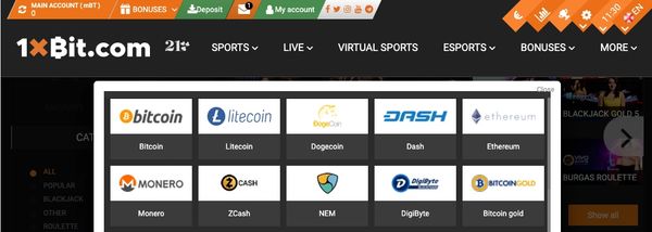 1xbit accepts bitcoin, etherium, litecoin, dogecoin, bitcoin cash and many other crypto coins