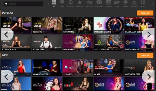 1xbit offers a very wide selection of different live casino games