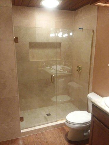 Heavy glass door and panel