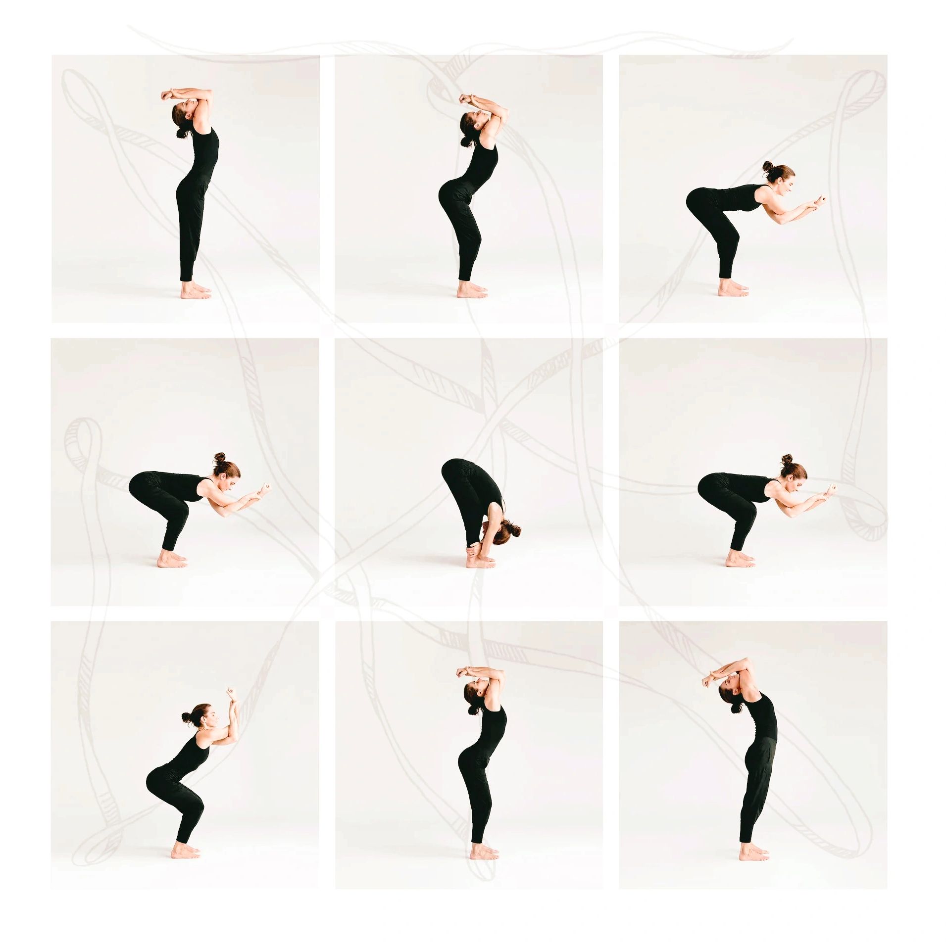 Photo: Melanie Hyman Tilles, teacher and dancer poses for Katonah Yoga Calendar (2025).