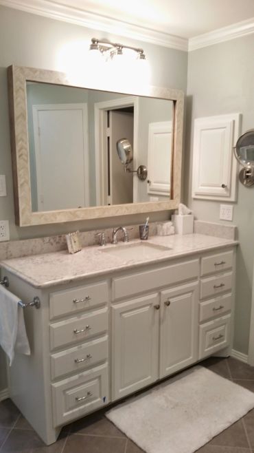 New white custom cabinets with Consentino Silestone countertops