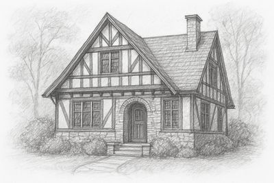 Rendition of Tudor Revival architecture