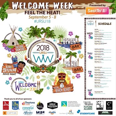 2018 Welcome Week Program Banner.