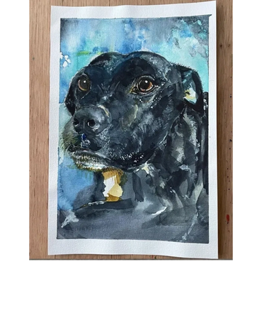 Abbey original watercolor portrait