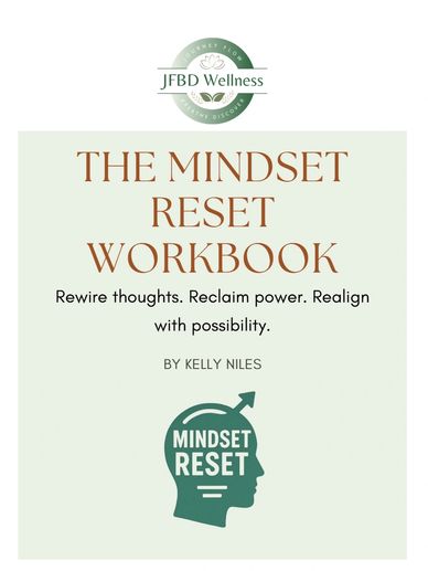 The Mindset Reset Workbook by Kelly Niles focuses on rewiring thoughts and reclaiming power.