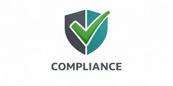 Shield and checkmark symbol representing compliance.
