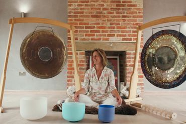 Sound Bath Healing - Professional Portrait; with sound bowls and gongs