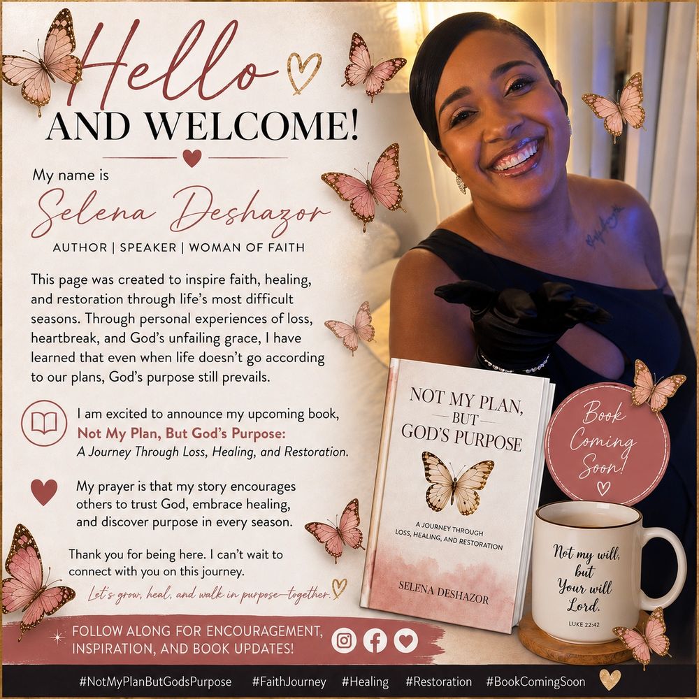 Selena Deshazor introduces her inspirational book on faith and healing through difficult seasons.
