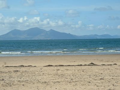 Mountain view from a beach