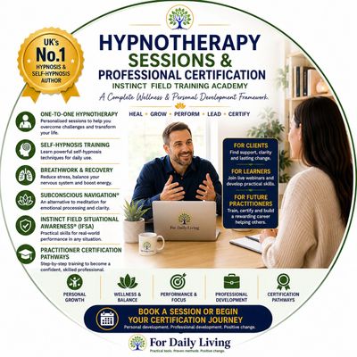Hypnotherapy sessions with For Daily Living