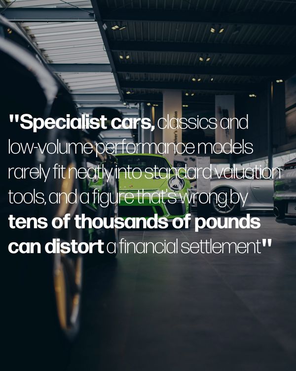 Specialist cars' valuation impact highlighted.