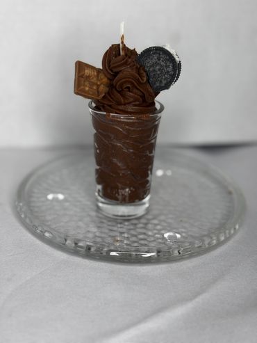 Custom chocolate milkshake candles