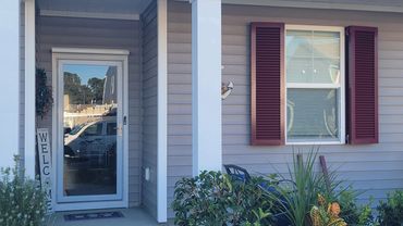 Colonial Shutters Front of home in Heather Glen, Myrtle Beach, Coastal Shutters