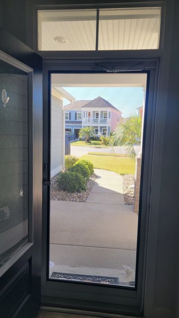 Looking through a Security Screen Door Myrtle Beach